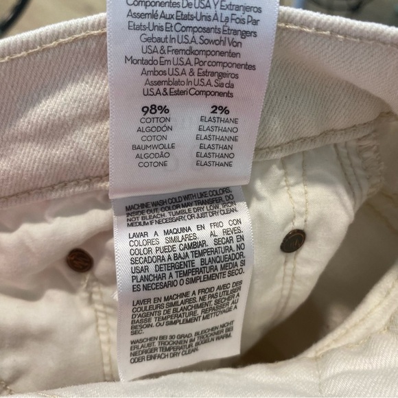 Women Mother White Jeans, Highwaisted size 28,Rider Skimp Jeans, Mother Superior - Picture 10 of 12